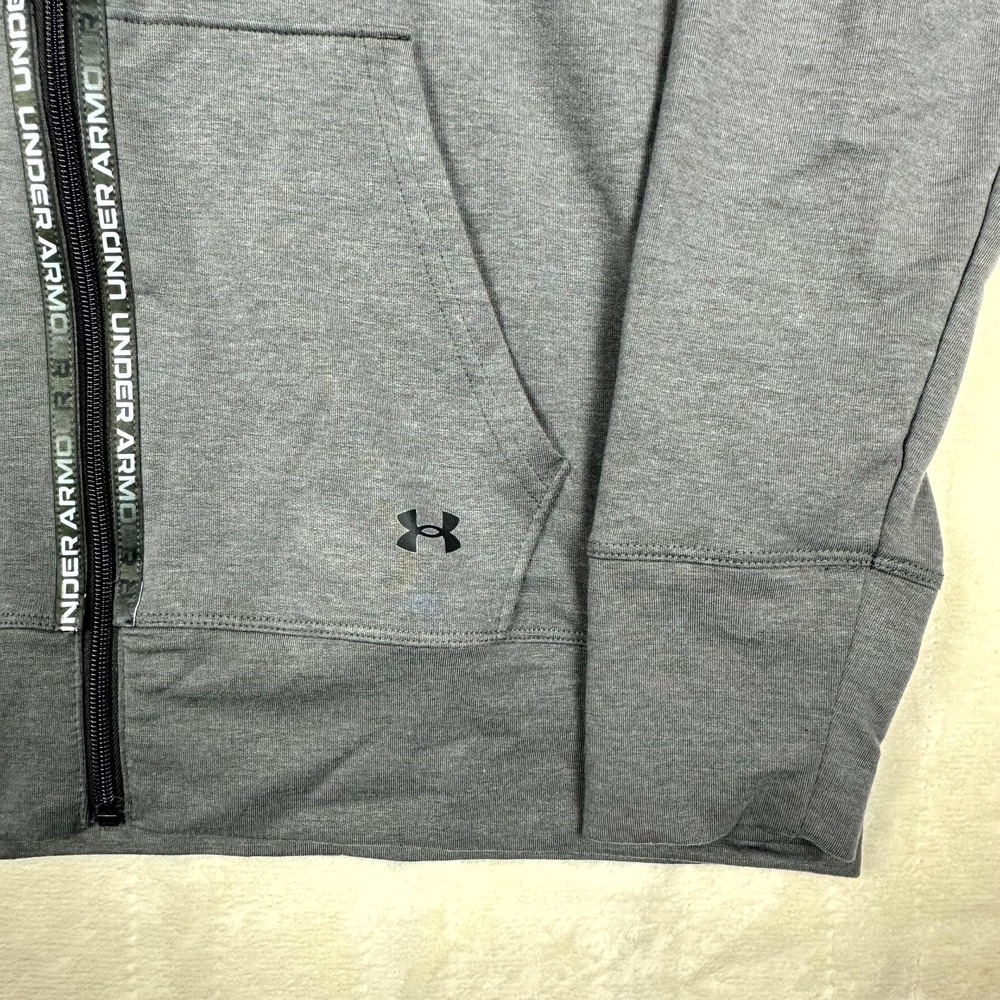 Under Armour Women's Full Zip Hoodie L Loose Fit Gray UA Logo NWT Athleisure - Picture 2 of 11